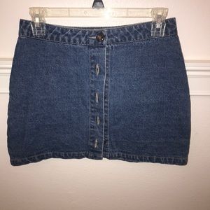 Button up jean skirt